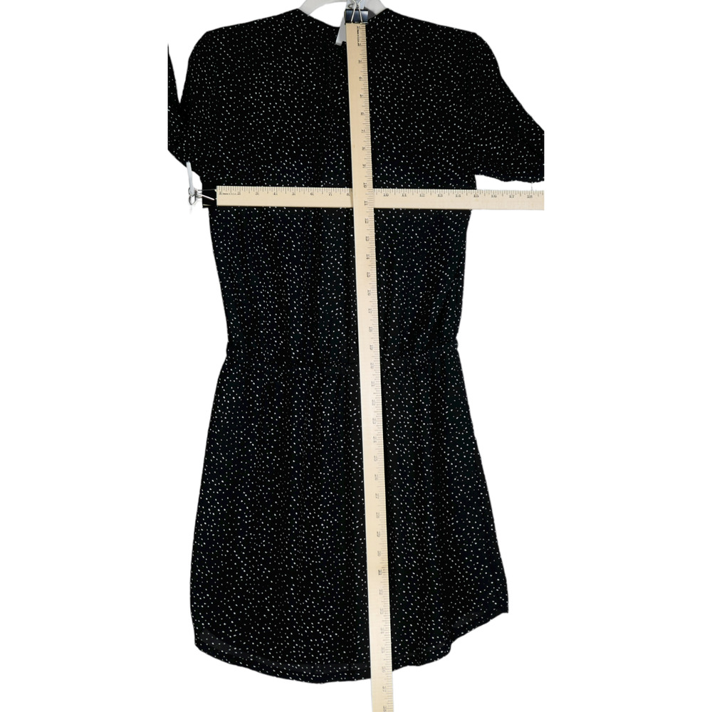 Hilary Radley Black Shirt Dress Womens Size XS Elastic Drawstring Long Sleeve - Picture 6 of 9